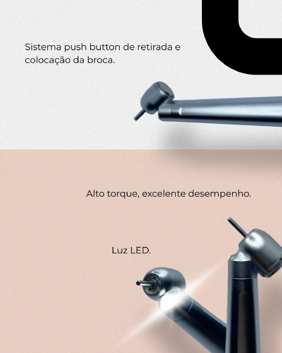 Caneta Alta Rotação KSDL 403 Cabeça Angulada LED Linha Premium